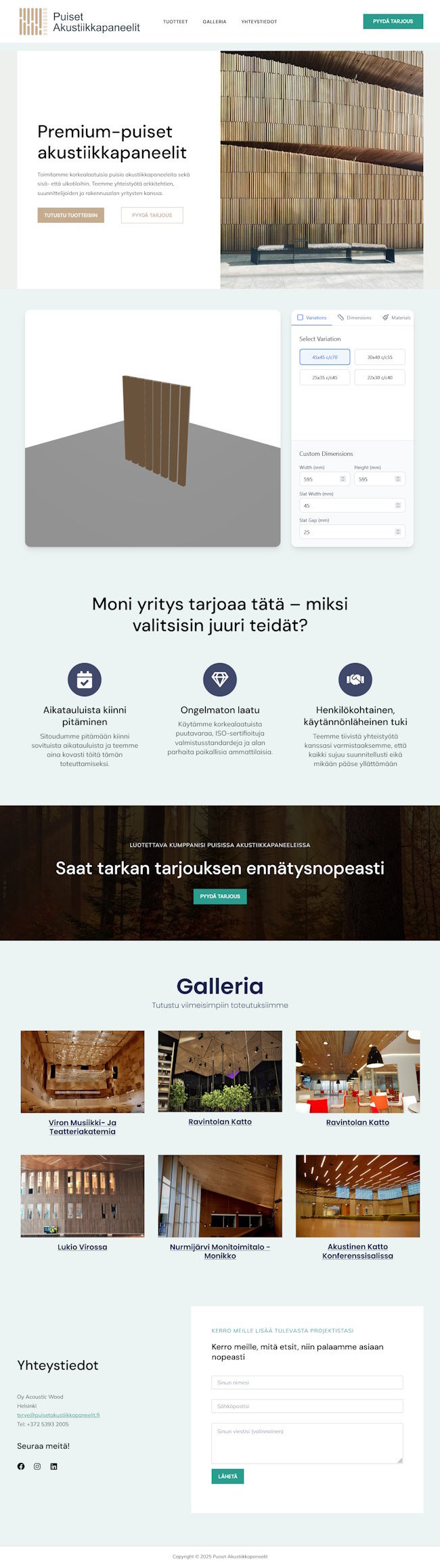 Puiset Akustiikkapaneelit